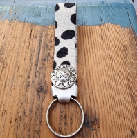 Keychain big cheetah, white